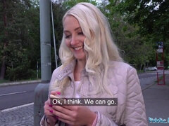 Vacker, Blondin, Avsugning, Bystig, Milf, Orgasm, Utomhus, Pov