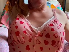 Leie, Grosser schwanz, Crossdresser, Fingern, Strumpfhose, Transfrau, Schlampe, Solo