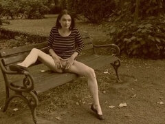 Sexy Brunette Rebeccaxhot Shows Off Her Perfect Body in Public Nudity at Old Cemetery