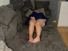 Leie, Grosser arsch, Kitzler, Schwanz, Füsse, Fingern, Orgasmus, Muschi