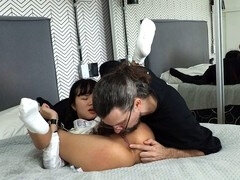 Chain bondage, asian schoolgirl, submissive girl