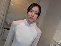 Uncensored The blowjob of the slender beauty with the strongest visual is the best! Ive also decided to cum inside her!