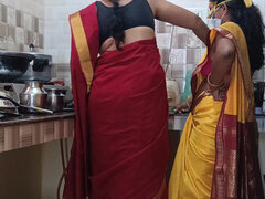 Σπιτικό, Νοικοκυρά, Ινδιάνος, Κουζίνα, Μουνί, Τρίο