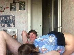 Amatéri, Brunetka, Vysokoškoláčka, Pár, Hlboký orál, Výprask, Fajka  sanie, Kozičky