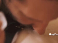 Blindfolded Brunette Evelyn Claire Gets Rough Fucked Hard by Quinton James - Ice Play & Stockings