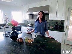 Brooke Beretta tasting her stepsons cock and taking it deep inside her mouth and throat