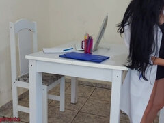 Jenny Fer In Doctor Solves Erection Problem During Exam!