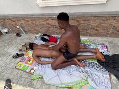Amateur, Noire, Homosexuelle, Massage, De plein air