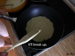 Masturbação, Comida, Namorada, Cozinha, Lésbica, Lambendo, Xoxota