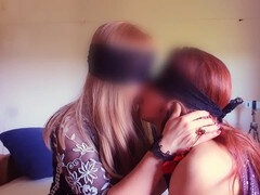 Cougar, double blowjob, real sex