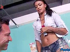 Kuřba, Striekanie semena, Nohy, Footjob, Podpätky, Latinskej, Spandex, Teenka