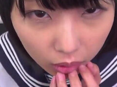 Asiatisch, Blasen, Spermaladung, Japanische massage, Pov, Uniform