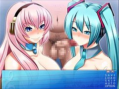 Turquoise idol is my smegma cleaner - Luka & Miku (Blowjob)