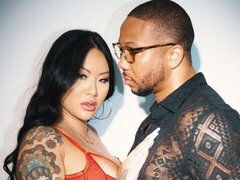 Inked chick with big boobs Connie Perignon rammed by huge black dick