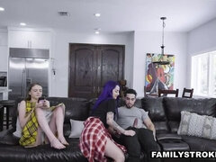 Mamada, Polla, Estilo perrito, Sexo duro, Coño, Flaco, Adolescente, Trio