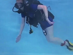 Bound Beneath the Surface - Scuba Tease & Rope Play in Vintage Wetsuit