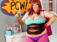 Redhead chick Kitty McPherson shows off her nice pink pussy