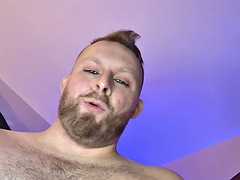 Blondine, Spermaladung, Schwul, Masturbation, Büro, Solo, Ablutschen, Uniform