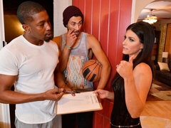 Svart, Kukk suging, Brunette, Dobbel penetrering, Raseblandet, Mann mann kvinne, Tenåring, Trekant