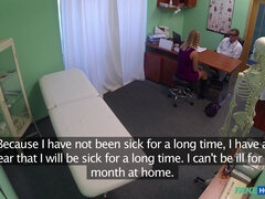 Hospital and Pantyhose Fetish: Internal Creampie Cumshot Medicine For Hot Blonde