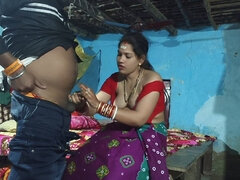 Sexy Bengali Housewife Wife Fucking Hard in Home, Red Blouse Remove Boob Sucking