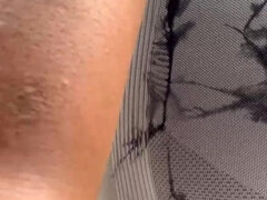 Bbw, Čierne, Žena, Spodná bielizeň, Masturbácia, Sólo