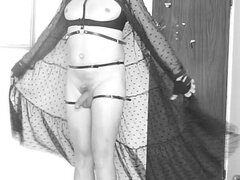 Enthousiasteling, Travestiet, Ondergoed, Alleen, Kousen