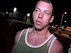 Cheated guy at glory hole str8 sucked off by gay stud until facial
