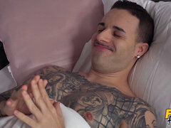 Blond, Kukk suging, Bakfra, Slikking, Truser, Fitte, Tattovering