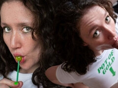 Irish Brunette Josie Celebrates St. Patrick's Day with a Hot Cum Swallow - Amateur POV Blowjob