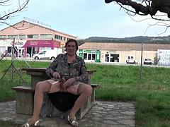 Transgender travesti sounding urethral lingerie outdoor 65