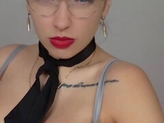 Amateur, Gros seins, Gode, Femelle, Lunettes, Lingerie, Mère que j'aimerais baiser, Solo