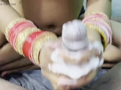 Bhabhi Handjob - Royalbhabhi & Mornikumari Give Wet Hand Relief, Cumshot & Creampie Fun