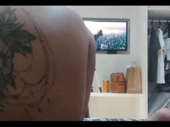 Amatør, Stor rumpe, Par, Latina, Synsvinkel, Ridning, Tattovering