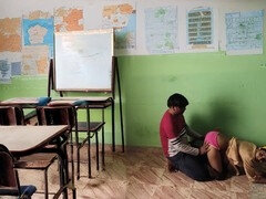 Indian school girl fuckfest in class with Bobbypranav