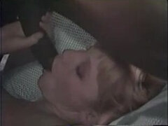 Blond white girl with black man - Vintage Interracial