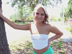 Bald stud fucking a blonde teen with a fat big booty