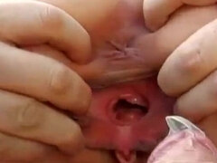 Brunette with natural tits fucks and gives a blowjob on a trail