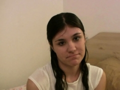 Glamorous 18-19 y.o. non-professional unclothes and additionally blows off cum cannon