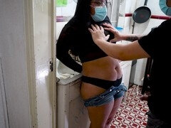 My wife's sister shows up in short shorts and allows me to caress her smooth legs