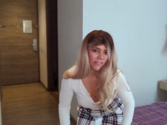Cleaning Service In Hotel! Latina Girl With A Big Booty, Seduced By Guest