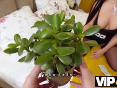 Watch Lady Gang & Steve Q cheat on their cuckold husbands with hot brunette in black stockings