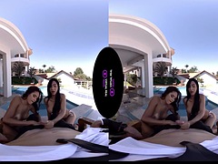 3d, アナル, フェラチオ, 捕まる, ハードコア, ラティーナ, プール, シーメール