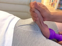 Cum blocking, ruined orgasm, hand-job