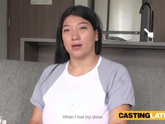 Amateur BBW latina convincing a producer