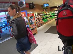 Vakker, Brunette, Hardcore, Hd, Fitte, Suging, Tenåring, Uniform