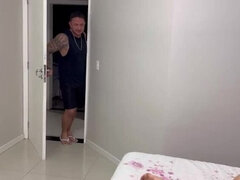 Grote mammen, Pijpbeurt, Man die toekijkt, Handbeurt, Hd, Portugees, Roodharige vrouw, Vrouw