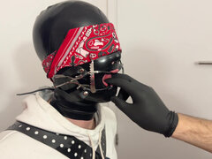 18, Bdsm, Bondage, Par, Sperma shot, Dominans, Latex, Tonåring