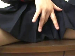 Asiatique, Nana, Masturbation, Jouets, Uniforme