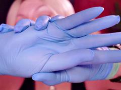 2 Layers of Fetish Nurse Medical Gloves. Arya Grander. Asmr No Nude Video